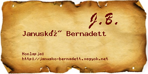 Januskó Bernadett névjegykártya