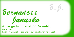 bernadett janusko business card